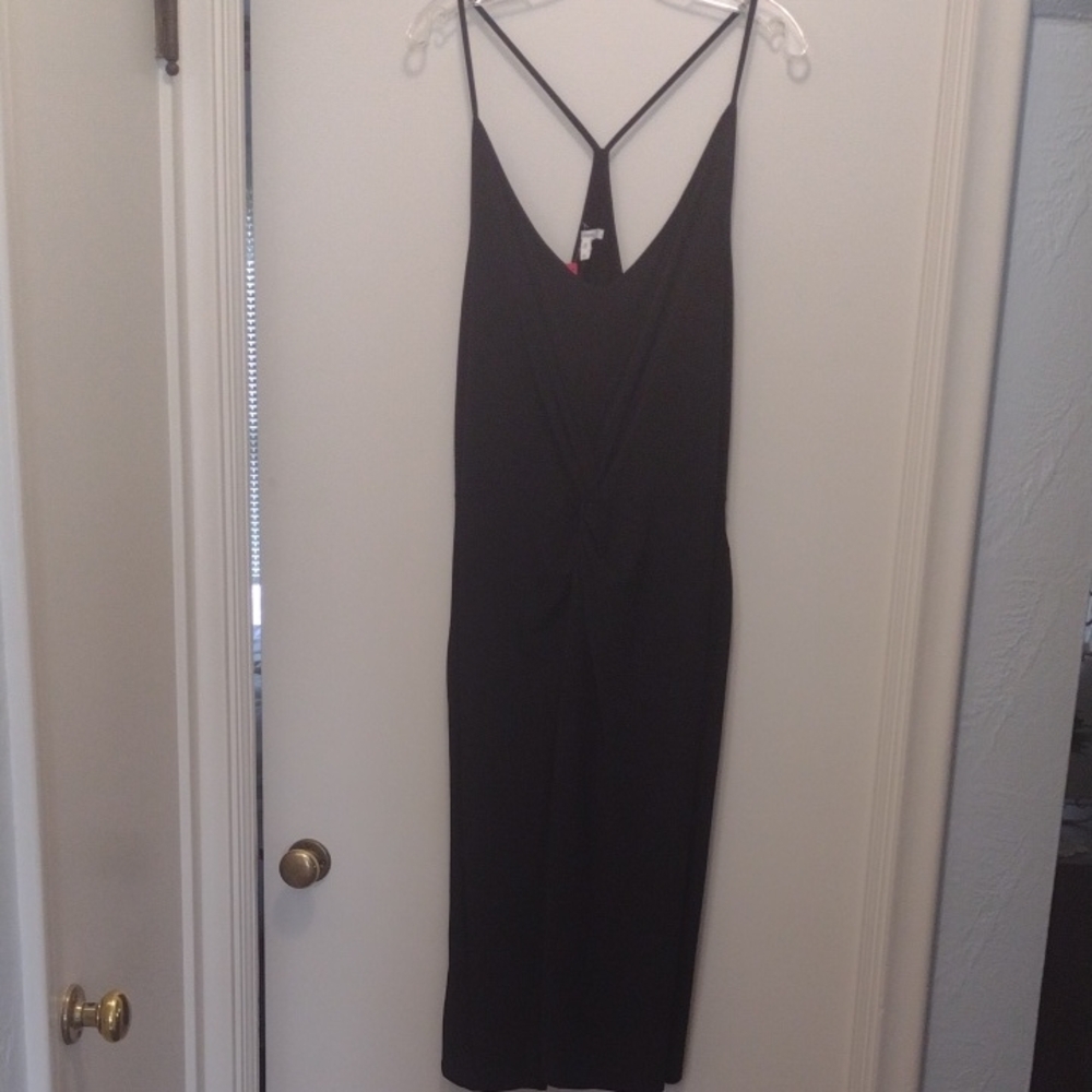 Maurices Black Shoulderless Strap Dress (J226)